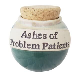 Tumbleweed Pottery Ashes of Problem Patients Glazed Jar 5" Beautiful Colorful